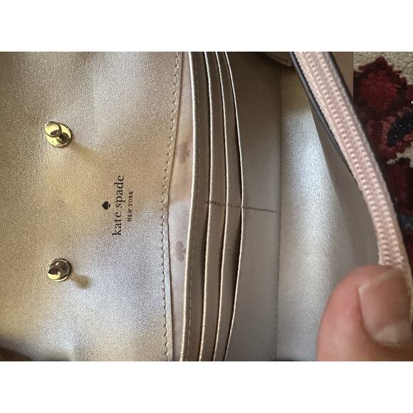 Kate Spade Gemma Crossbody Small Bag with Matching Wallet Pale Pink w/ Eyelets - Picture 6 of 13